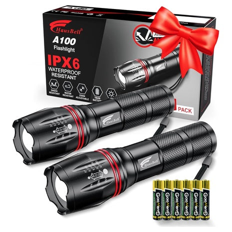 2-Pack Tactical LED Flashlight