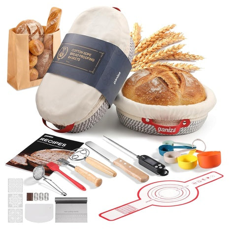 22-Piece Ganiza Sourdough Proofing Basket Gift Set