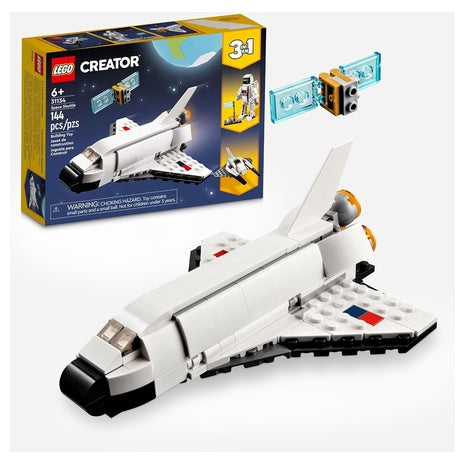 144-Piece LEGO Creator 3 In 1 Space Shuttle Building Set (31134)