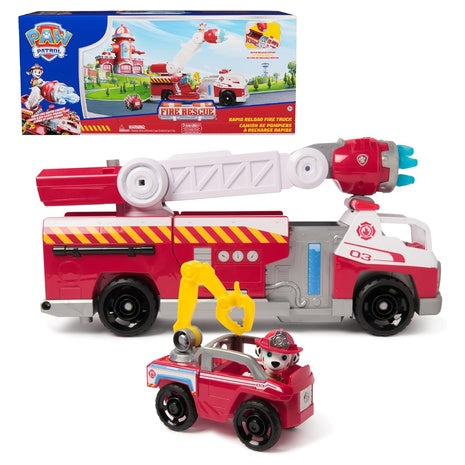 Paw Patrol Fire Rescue: Rapid Reload Fire Truck with Marshall Figure