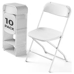 10-Pack White Folding Chairs