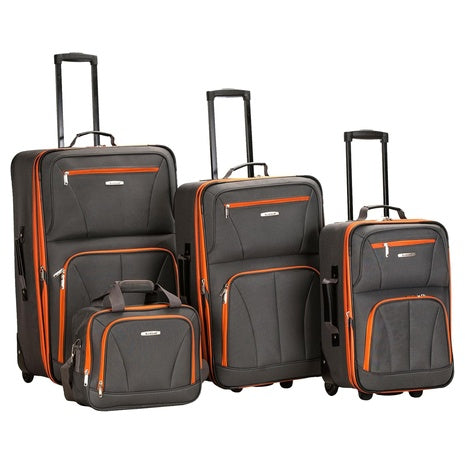 4-Piece Rockland Journey Softside Upright Luggage Set