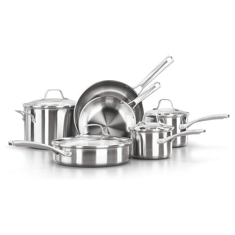 10-Piece Calphalon Stainless Steel Cookware Set