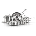 10-Piece Calphalon Stainless Steel Cookware Set