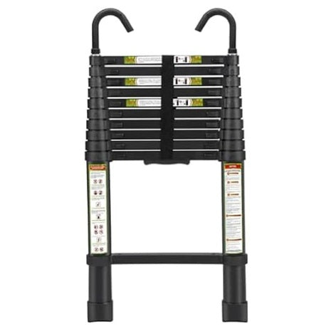 10.5ft/16.5ft Rikade Lightweight Collapsible Telescoping Ladder