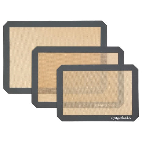 3 Amazon Basics Silicone Non-Stick Baking Mats