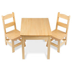 Melissa & Doug Wooden Kids Table & 2 Chairs