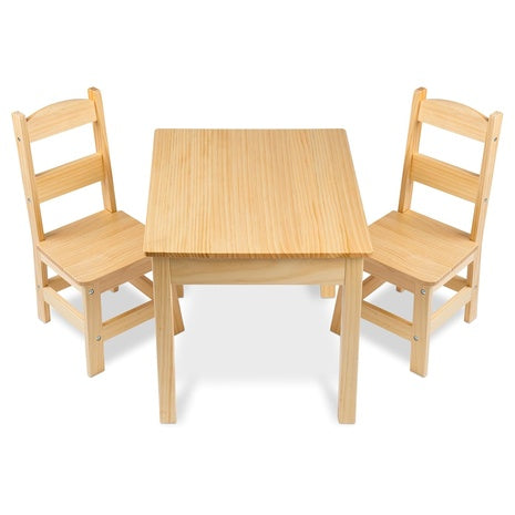 Melissa & Doug Wooden Kids Table & 2 Chairs