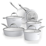 10-Piece Cooksmark Nonstick Ceramic Cookware Set With Glass Lids