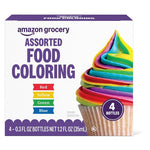 4 Amazon Grocery Assorted Food Coloring Bottles