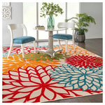 Nourison Home Aloha 9'6" x 13' Green Tropical Rug
