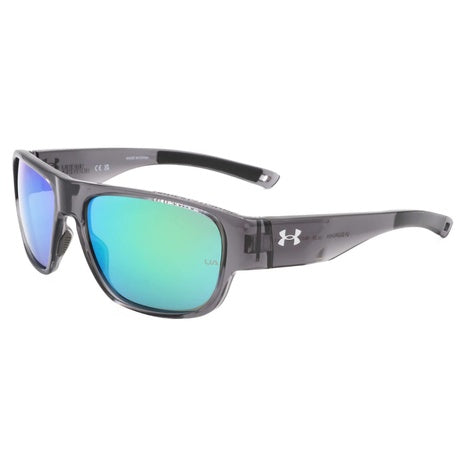 Under Armour Men's 60mm Grey Wrap Sunglasses