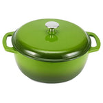 7.3QT Amazon Basics Enameled Cast Iron Dutch Oven Pot with Lid