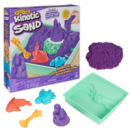 1lb Kinetic Sand Sandbox Set with Tools & Molds