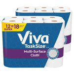 12-Super Rolls Viva Multi-Surface Cloth Paper Towels