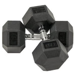 45lbs-Pair BalanceFrom Rubber Encased Hex Dumbbells