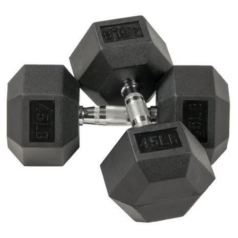 45lbs-Pair BalanceFrom Rubber Encased Hex Dumbbells