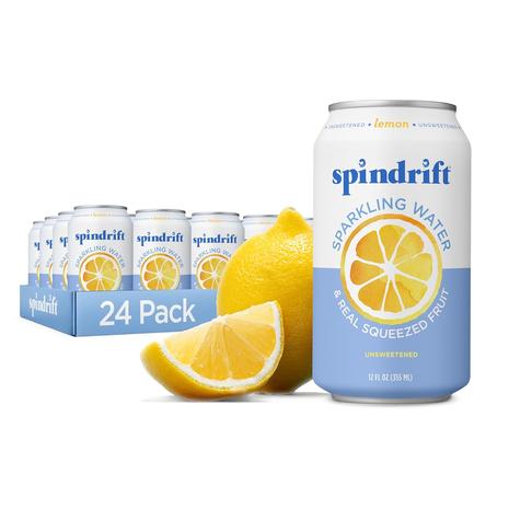 24 Cans Of Spindrift Sparkling Water (4 Flavors)
