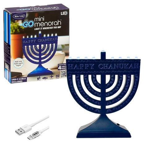 Mini Blue Electric Menorah