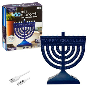 Mini Blue Electric Menorah