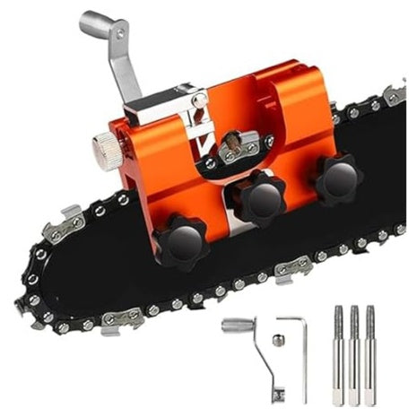 Eunogo M Hand Chain Saw Chain Sharpener W/3-Piece Carbide Cutter