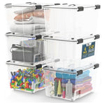 6-Piece Lifemaster 12 Quarts Multi-purpose Stackable Storage Box Set