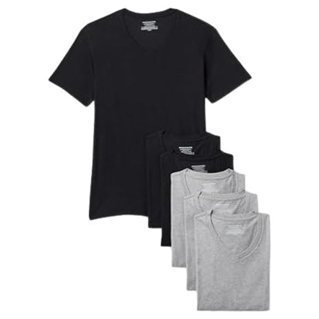 6-Pack Amazon Essentials Men's V-Neck Undershirt (Various)