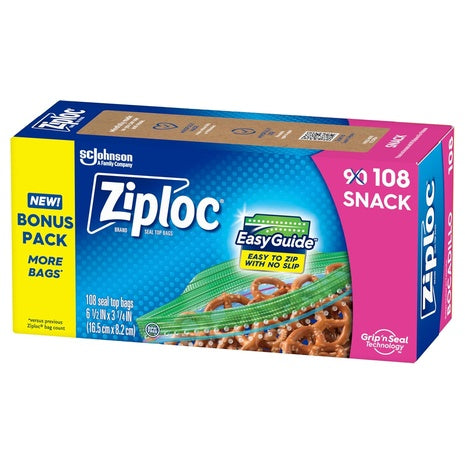 108 Ziploc Snack Bags