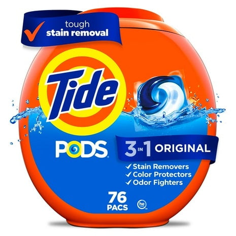 76 Tide Pods Original Laundry Detergent Pods