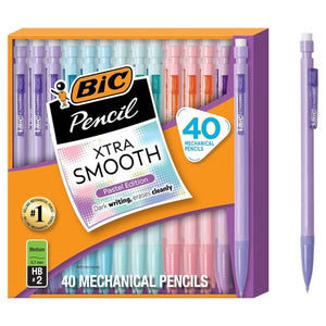 80 BIC Xtra-Smooth Pastel Mechanical Pencils with Erasers