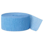 Caribbean Blue Crepe Paper Streamer Roll