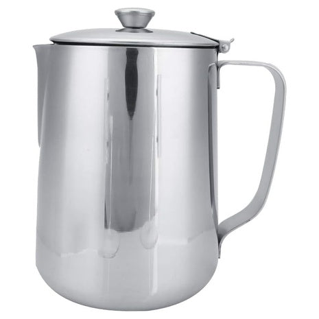 Stainless Steel Coffee Steaming Pitcher With Lid