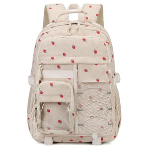 Corduroy Strawberry Backpack