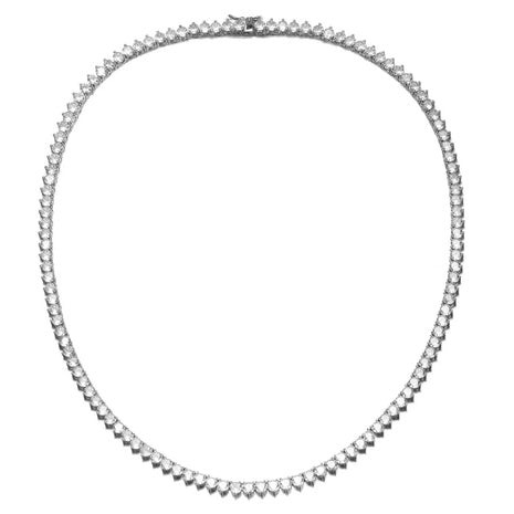 Flawless Cubic Zirconia Tennis Necklace