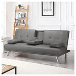 Faux Leather Futon