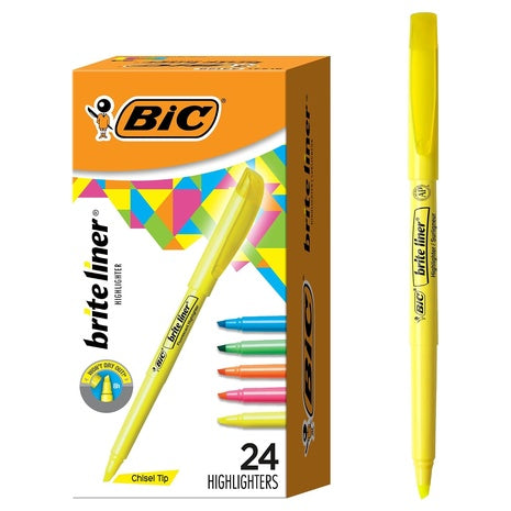 24 BIC Brite Liner Highlighter Set