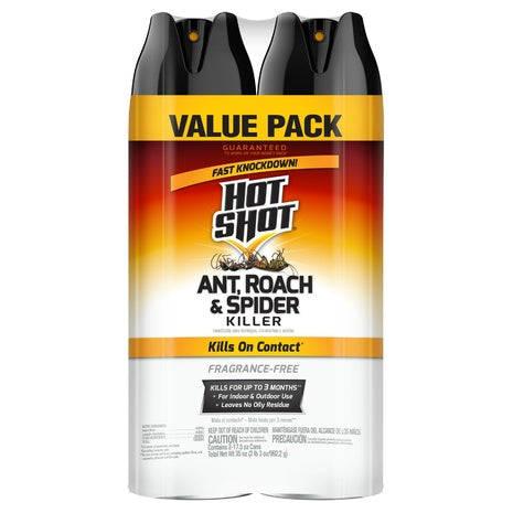 2 Cans Hot Shot Ant, Roach & Spider Killer