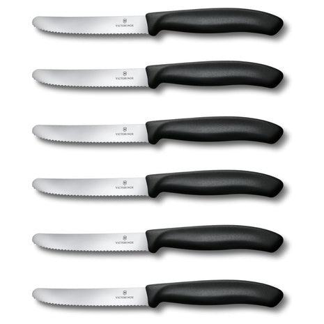 6 Victorinox Swiss Classic Serrated Table Knives