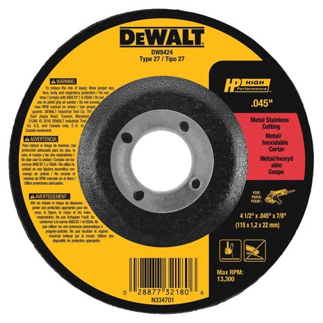 DeWalt 4-1/2″ Thin Cutting Wheel (.045″)