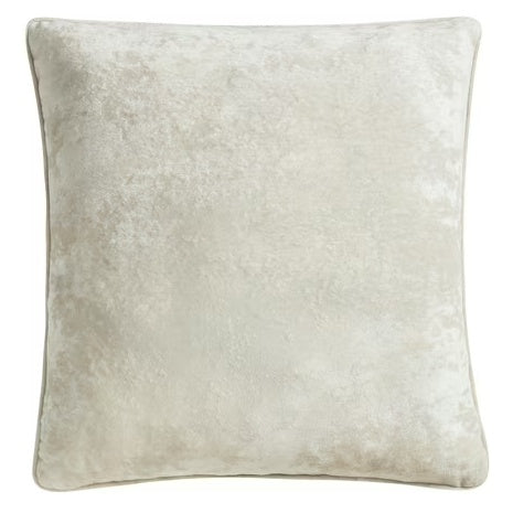 20" x 20" Ivory Crushed Velvet Decorative Pillow