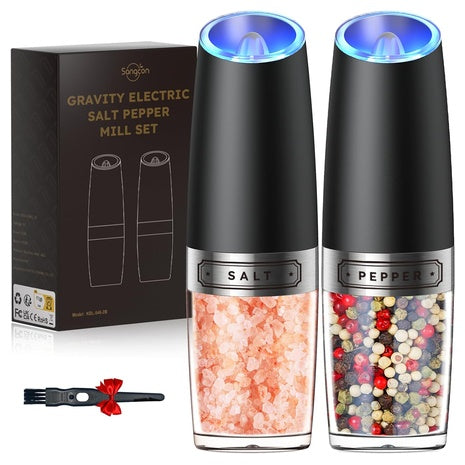 Electric Salt and Pepper Grinder Set