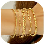 14K Gold Plated Stackable Bracelets