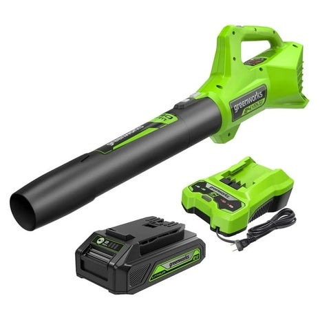 Greenworks 24V Cordless Blower with 2Ah Battery & Charger