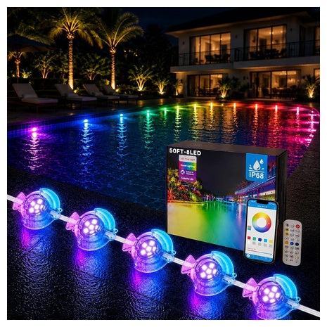 148ft Soiarllt Permanent Pool Lighting System