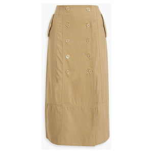 Cotton Blend Midi Skirt