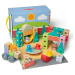 73 Melissa & Doug Blockables Town Snap & Play Wooden Building Blocks Set