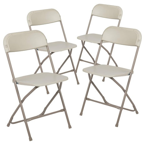 4 Plastic Folding Chairs