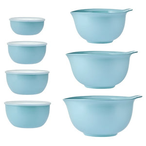KitchenAid 7-Piece Plastic Nesting Mixing Bowl Set and Prep Bowls with Lids