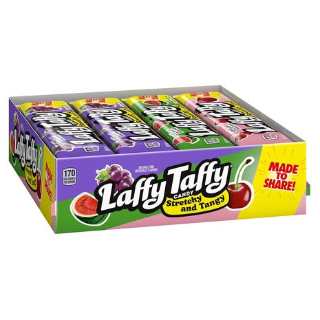 24 Laffy Taffy Stretchy & Tangy Variety Candy Bars