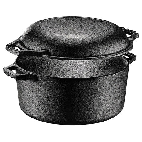 NutriChef 3.7qt Cast Iron Multi Cooker (Black)